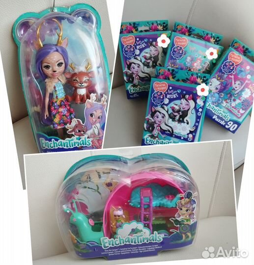 Энчантималс Enchantimals кукла, набор, пазлы