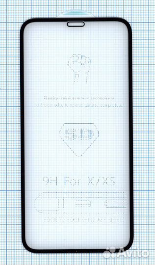 Защитное стекло 5D для Apple iPhone X черное