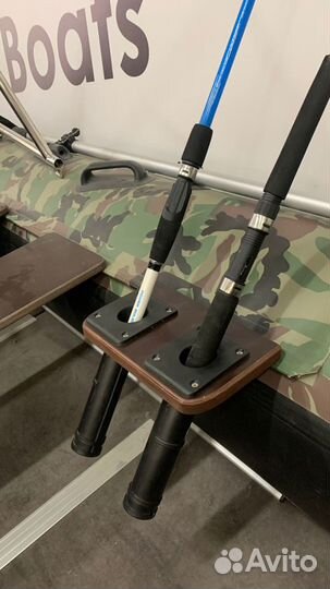 Держатель спиннинга на ликтрос двойной лодки пвх