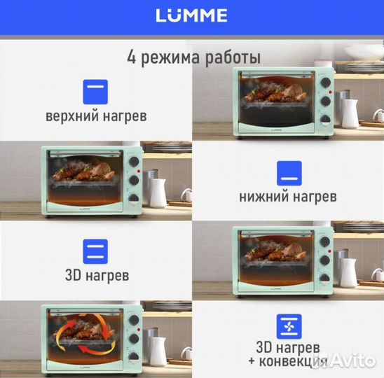 Мини печь духовка новая