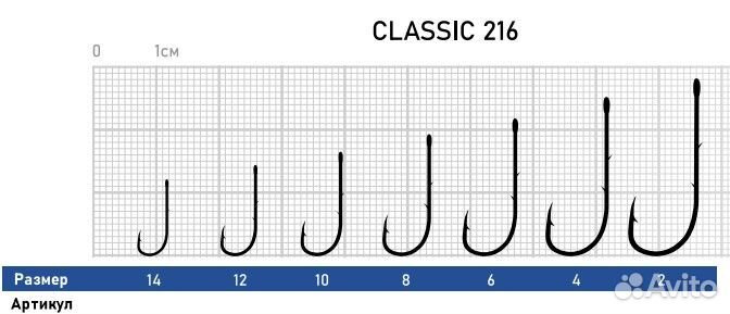 Крючок Dunaev Classic 216 # 4 (упак. 8 шт)