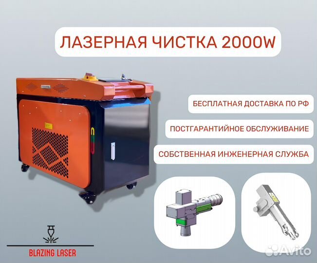 Аппарат ручной лазерной очистки металла 2000W