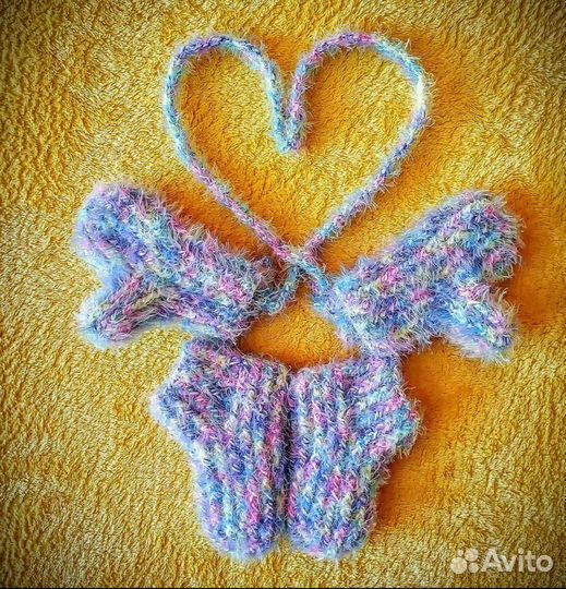 Вязаные жилетки, штанишки, варежки и носочки. 3-6