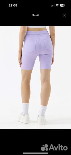 Шорты женские, 2 штуки, голубые и сиреневые