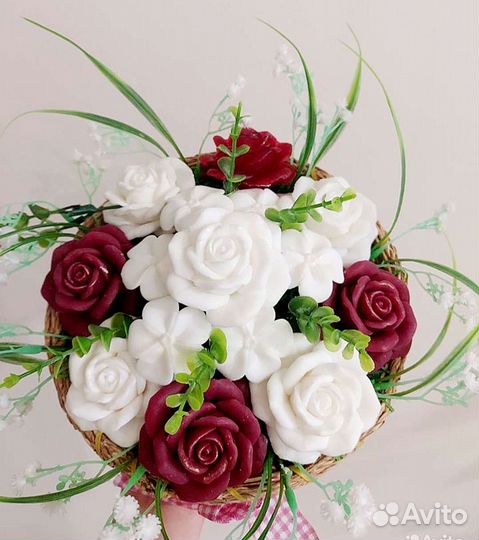 Букет из мыла ручная работа подарок на выпускной