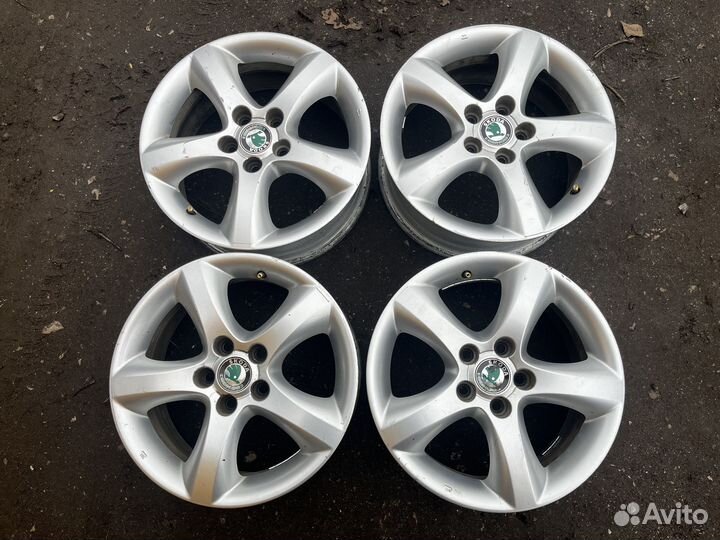 Оригинальные Литые Диски R15 Skoda 5x100 D57.1