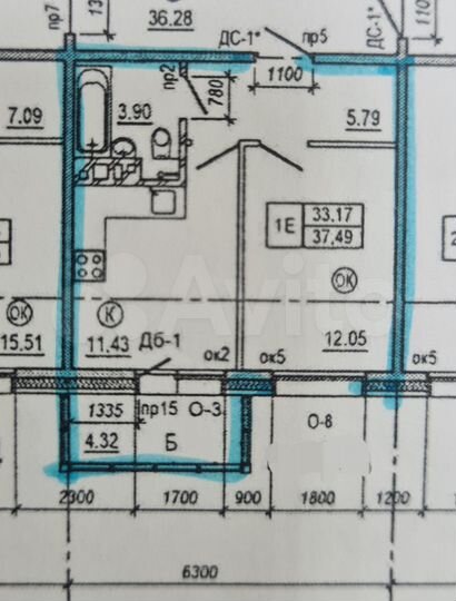 1-к. квартира, 37,5 м², 8/9 эт.