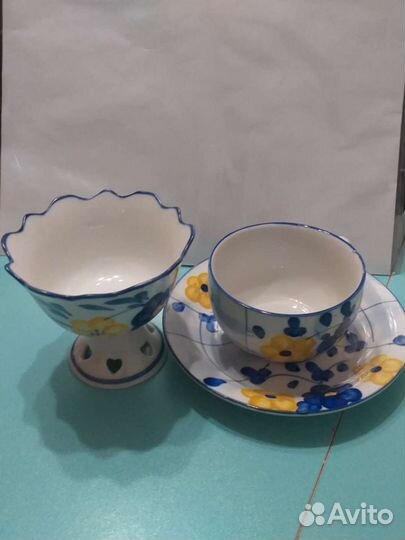 Чашка с блюдцем и креманка