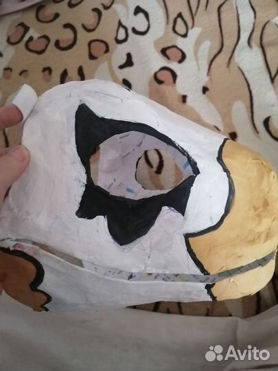 Маска раптора из папье маше