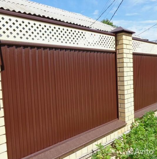 Монтаж под ключ забора из профнастила