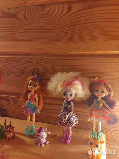 Энчантималс ночевка в саване и 3 куклы
