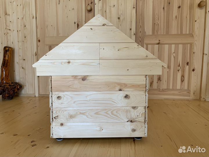 Будка для собаки из дерева ручной работы