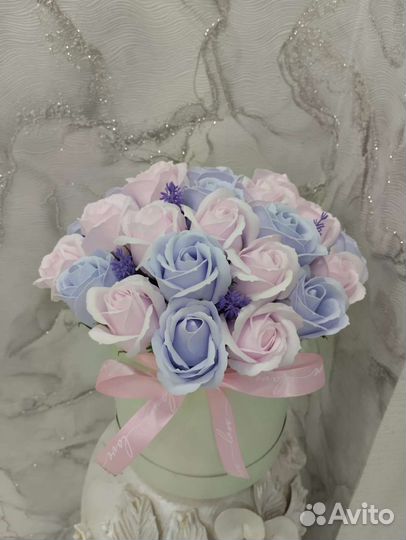 Букет роз из мыла