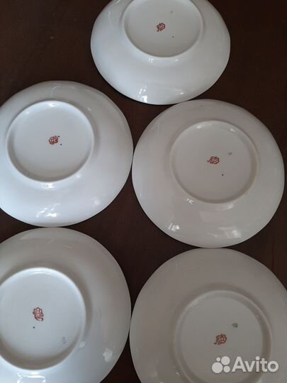 Блюдца лфз, чашечка, стаканы, тарелки для торта