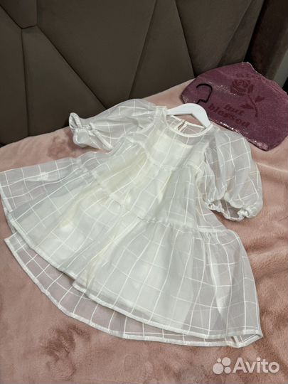 Белое пышное платье 92