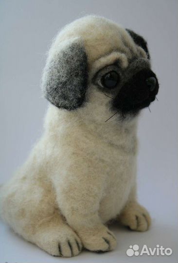 Мопс ручной работы