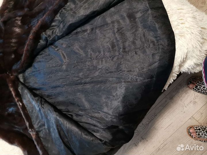 Шуба норковая с капюшоном