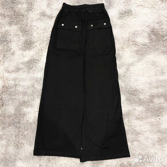 Брюки Rick Owens Wide-Leg Black Belas