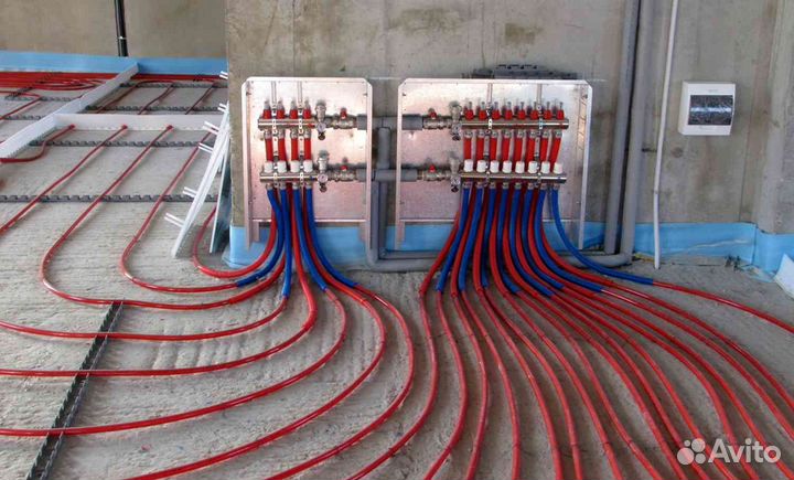 Монтаж тёплых полов. Теплый пол. Водяной