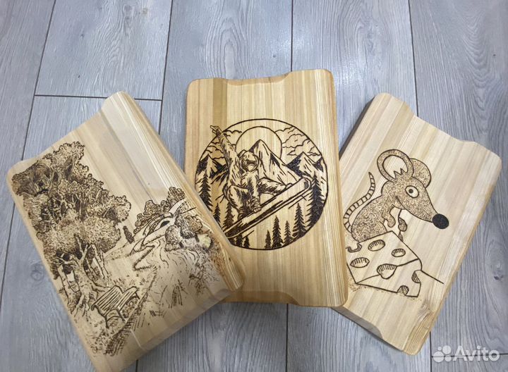 Разделочная доска с выженным рисунком