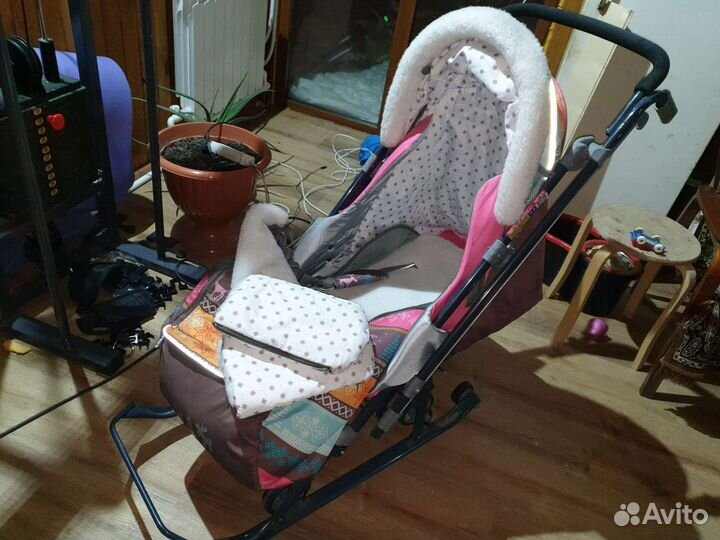 Детские санки коляска ника