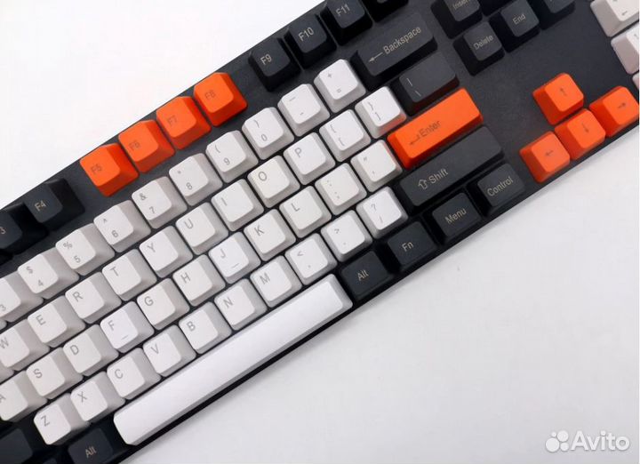 PBT кейкапы для клавиатуры black orange