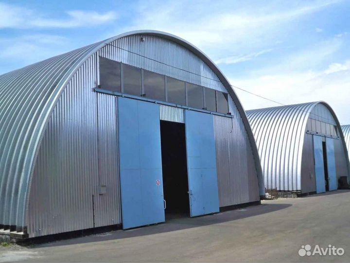 Арочный ангар каркасный 10х5х30