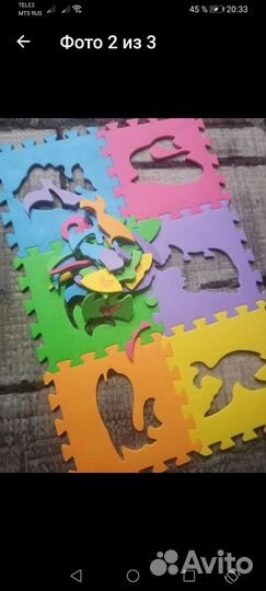 Детский коврик пазл б.у