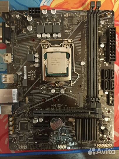 Материнская плата h410m h lga 1200 с процессором