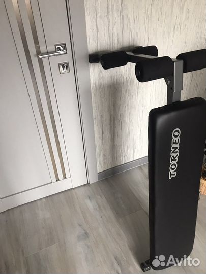 Силовой тренажер torneo, скамья, блины 10 кг