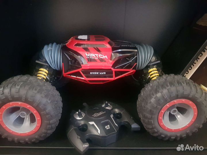 Машинка перевертыш Hyper 49 см+ мотоцикл