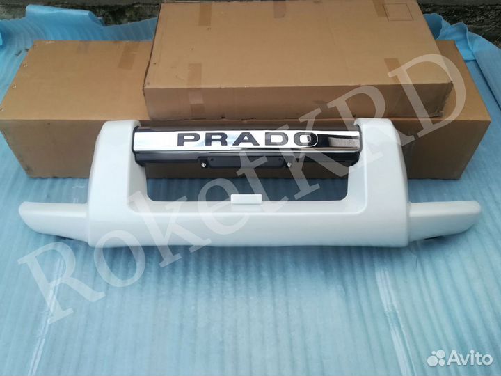 Защита бампера land cruiser prado 120 Белая