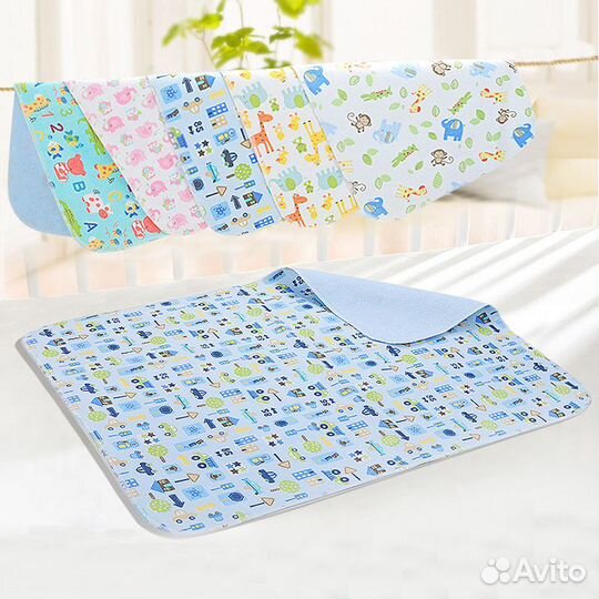 Многоразовые непромокаемые двусторонние пеленки