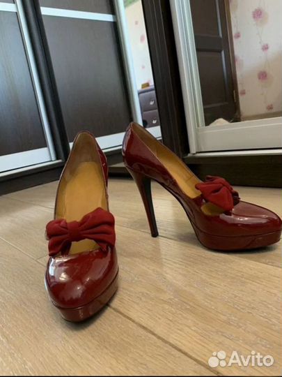 Туфли женские лаковые бордовые kenzo р.38