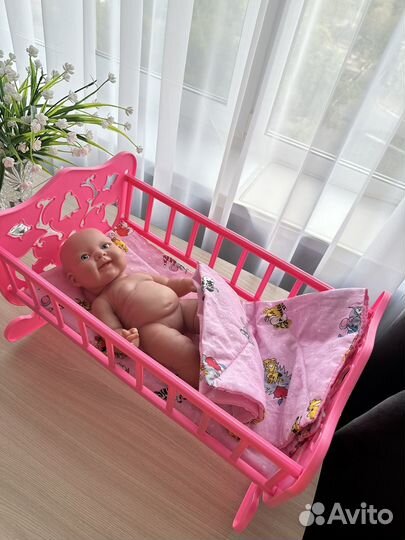 Кровать качалка для куклы