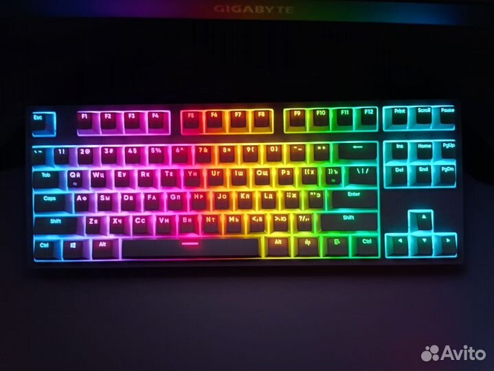 Механическая клавиатура игровая белая