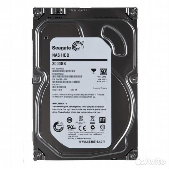 Жесткий диск 3.5 SATA 3TB Seagate NAS ST3000VN000