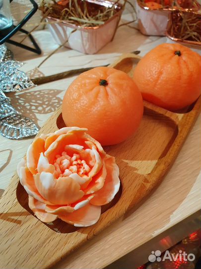 Мыло ручной работы апельсин новогодний подарок