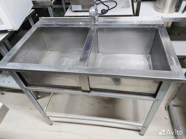 Мойка двойная 100/60 из нержавейки