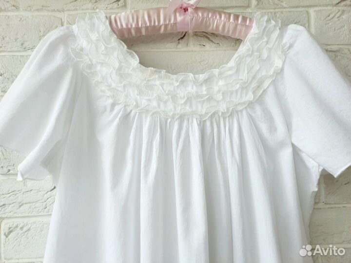 Сорочка ночная с рюшами винтаж