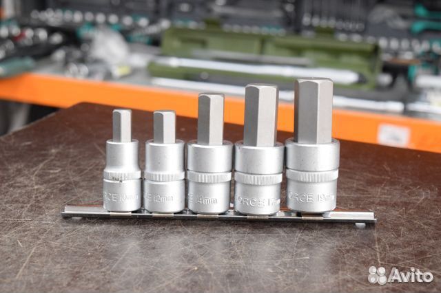 Набор бит-головок 6-гранных. на планке 5пр. force