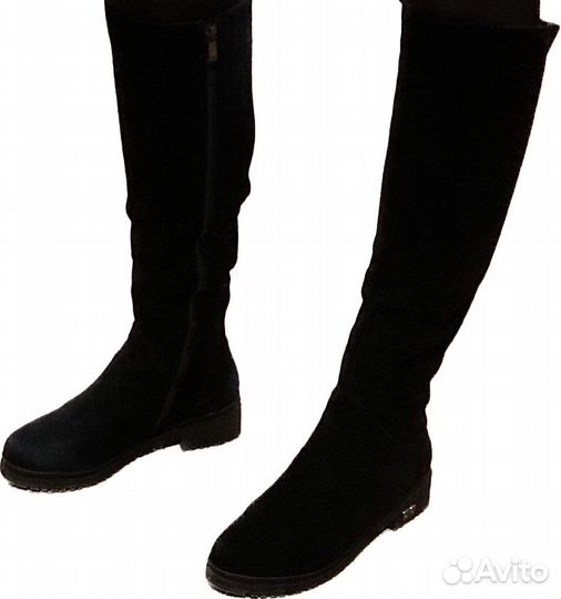 Сапоги зимние натур. замша и мех (Словения) р.38