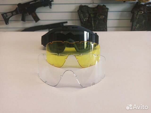 Тактически очки сменные линзы Black