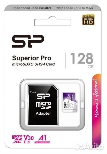 Карта памяти Silicon Power Superior Pro 128 гб mic