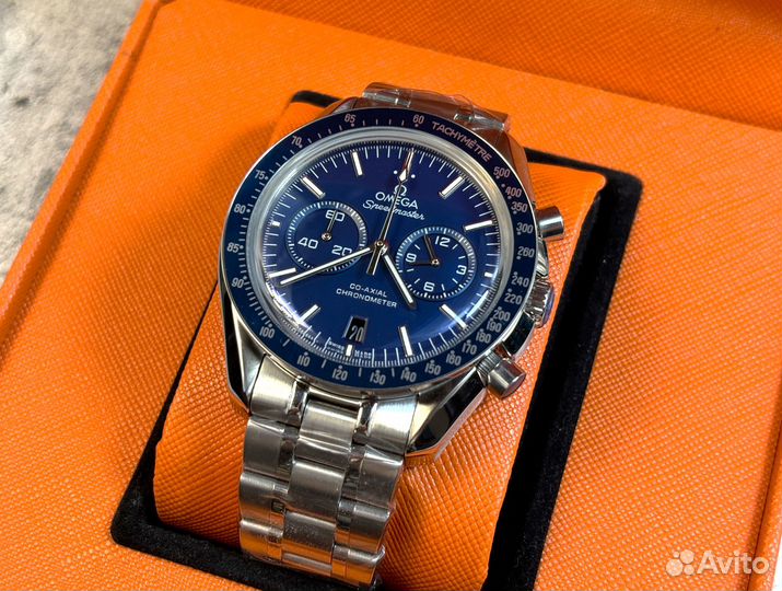 Часы Omega Speedmaster синий циферблат