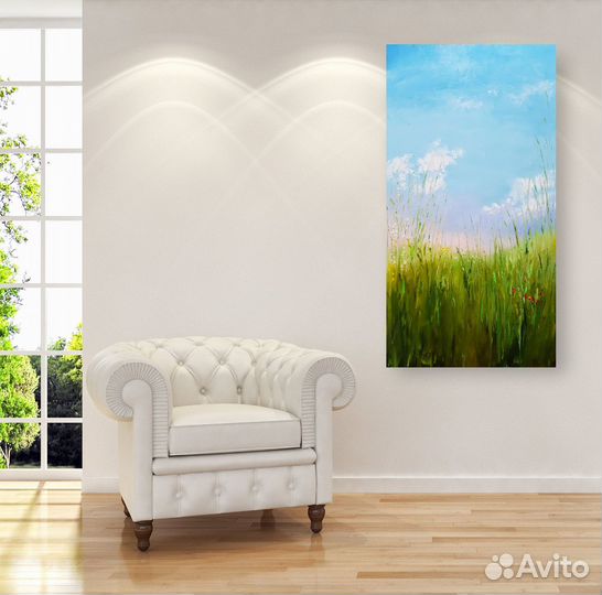 Интерьерная картина летний пейзаж Минимализм