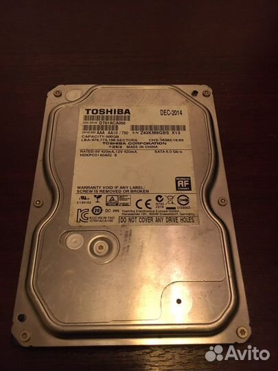 HDD 500GB Toshiba