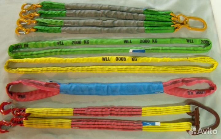 Чалки текстильные, цепные, тросовые