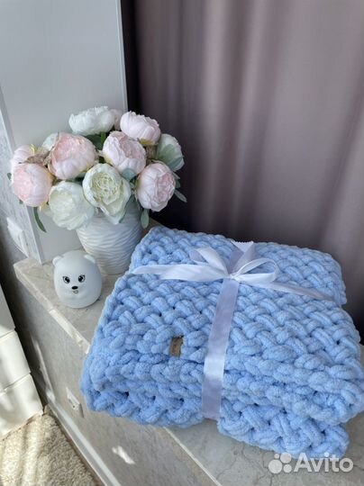 Плед вязаный