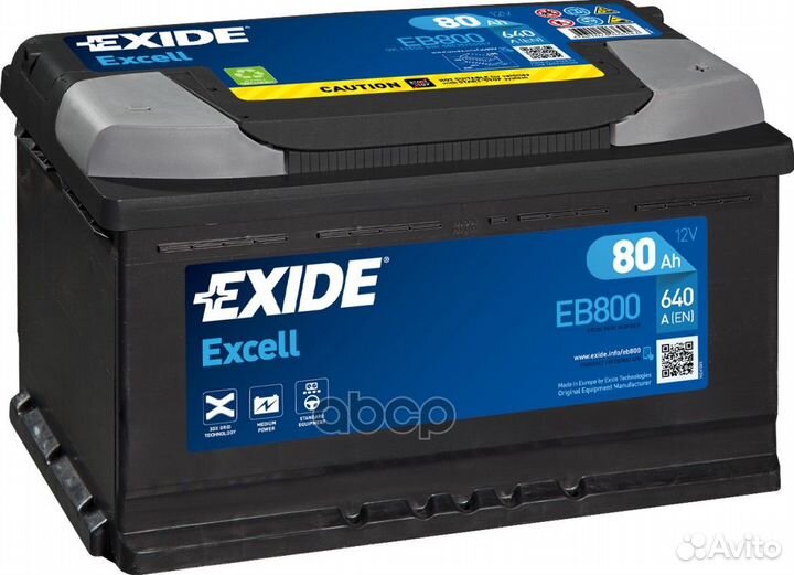 Exide EB800 excell аккумуляторная батарея 19.5